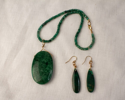 Chrysocolla-Earrings--and-Necklace