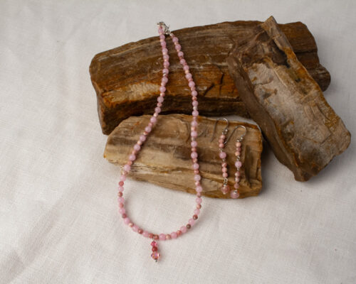 Quartz-Pink-Necklace-and-Earrings